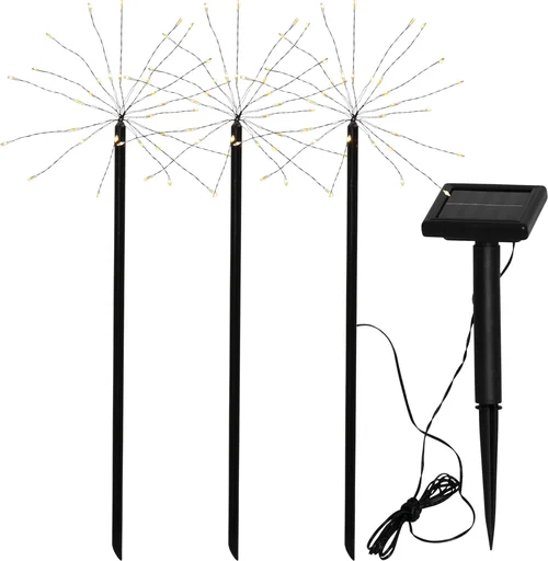 "Solarstab "Firework" mit 90 warmweißen LEDs im 3er Set image"