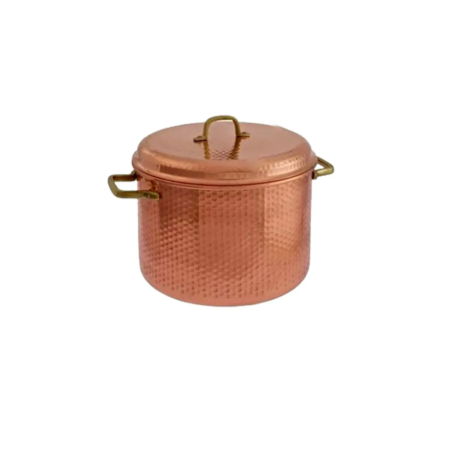"Kupfertopf Gehämmert Mit Griffen, 24 cm - Traditionelles Kochgeschirr für Tintenfisch, Marmelade & mehr image"