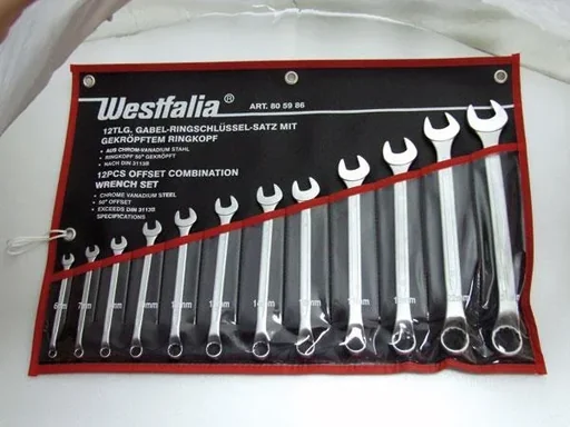 "Gabelringschlüssel Satz, gekröpft, 12 tlg. image"
