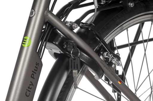 "Unisex City E-Bike 28 Zoll, Rahmenhöhe 50 cm, 7-Gang Nabenschaltung, silber, München image"