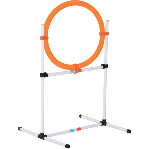 "Hundetrainingsset Springring für Haustier-Agility-Training tragbar PE Weiß + Orange 74,5 x 66 x 91 cm image"
