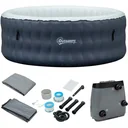 Whirlpool Spa aufblasbar für 4 Personen Dunkelblau+Weiß 180 x 68 cm