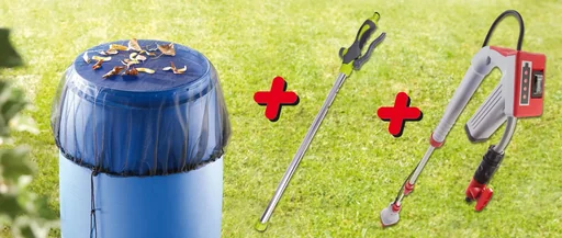 "Jubiläums Set, Regenfasspumpe, Netz und Bewässerungsstab image"