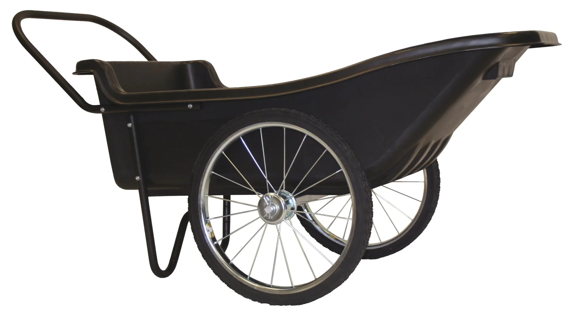 "Polar Schubkarre Premium 283L 74×165×74 cm Schwarz – 181 kg Traglast, Vollgummi-Räder image"