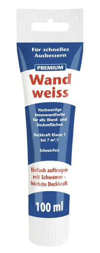 "Premium Wandweiss Farbe, 100 ml image"