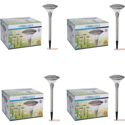 "4x Progarden Solar-Gartenleuchte 4er-Set - 47cm (Schaltet sich automatisch ein) image"