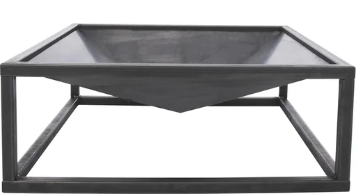 "Kamin Thor handgefertigter Metall-Kamin in poliertem rostfarbenem Stahl Größe 110 cm image"