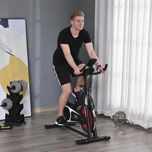 "Fahrradtrainer Indoor Heimtrainer mit 13KG Schwungrad Home Gym Cycling Bike Trainer Fitnessfahrrad Stufenlos Widerstand image"