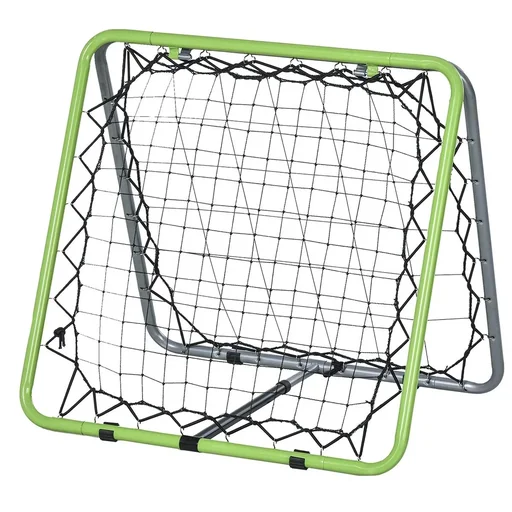 "Baseball Rebounder Kickback Tor Rückprallwand Netz beidseitiger Rückprall Faltbar Metall+PE Grün 75 x 75 x 64 cm image"