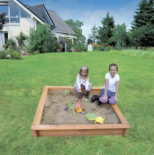 "Sandkasten Jonas 120x120 mit weißer Abdeckplane image"