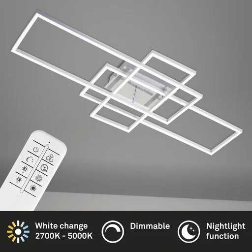 "LED Wand- und Deckenleuchte, 104 cm, CCT, 5500 Lumen, 55 Watt, Alu-Chrom image"