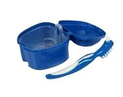 "Prothesen-Reinigungs-Set, Blau, 3-teilig image"