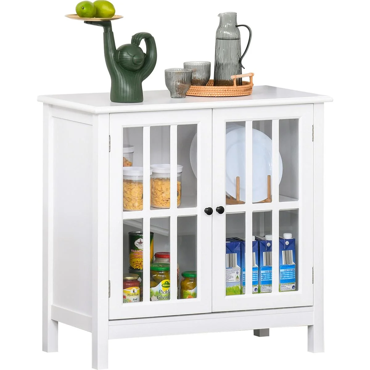 Küchenschrank mit Glastüren Weiß