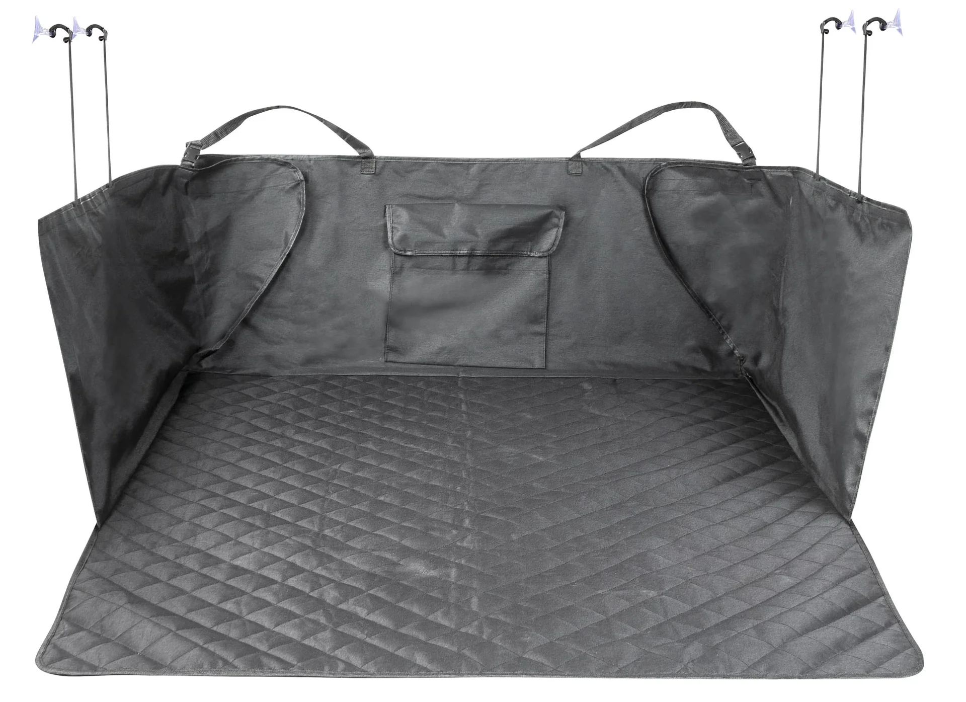 3in1 Kofferraummatte mit Ladekantenschutz, schwarz