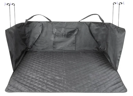 "3in1 Kofferraummatte mit Ladekantenschutz, schwarz image"