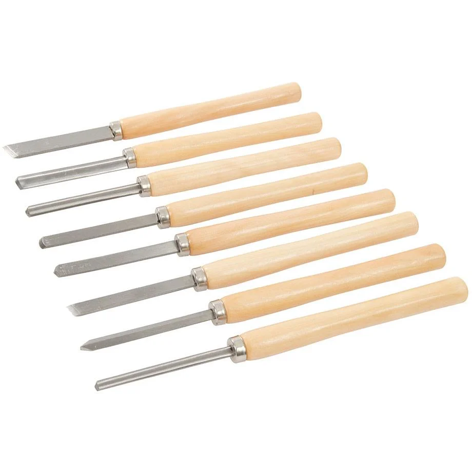 8-teiliges Drechselmeißel-Set