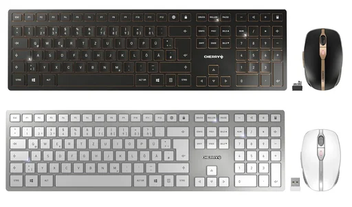 "Kabelloses Tastatur-Maus-Set DW 9000 SLIM silber/weiß image"