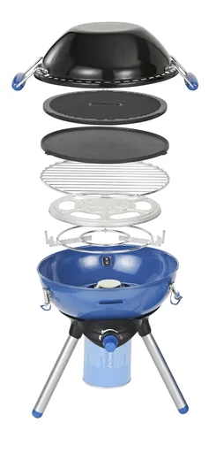"Party Grill  Campingkocher 400 CV, Topfkreuz, Deckel mit Wok-Funktion, wendbare Grill-und Kontaktgrillplatte, Grillrost image"
