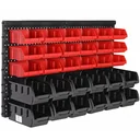Werkzeugwand mit Stapelboxen 32 Stück - 2 Wandplatten 32x38x2 cm