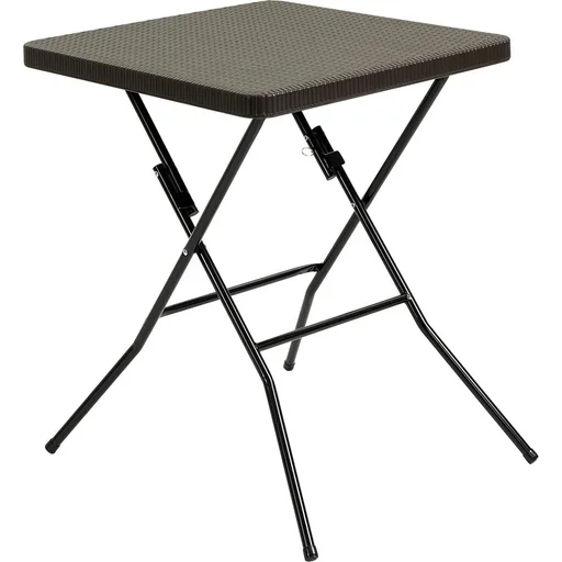 "Klapptisch Rattanlook - dunkelbraun - 60 x 60 cm image"
