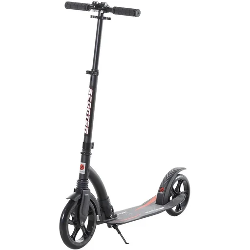 "Kinderroller mit höhenverstellbarem Stoßdämpfer, schwarz image"