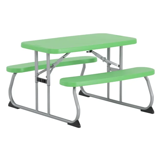 "Kinder Picknicktisch grün image"