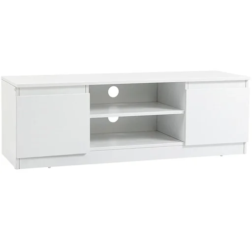 "Moderner TV-Schrank mit 2 Fachböden & 2 Schränken, weiß, 120 x 39,5 x 40 cm image"