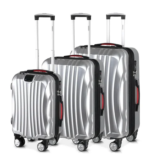 "Hartschalenkoffer-Set Ikarus Silber M/L/XL image"
