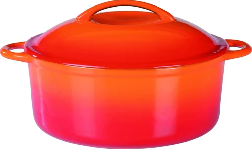 "Kochtopf, ca. 24 cm, ca. 4 l, orange schattiertes Gusseisen image"