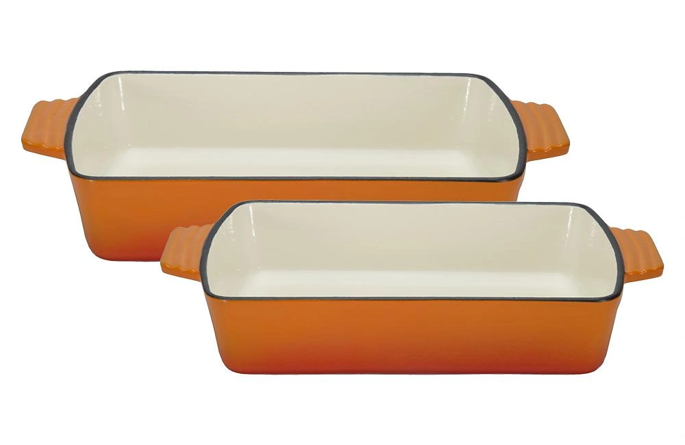 Auflaufform, ca. 3,8 l, orange schatttiert aus Gusseisen