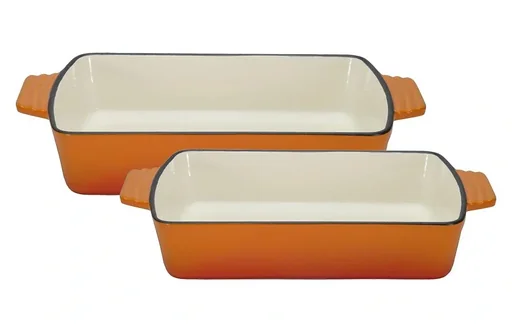 "Auflaufform, ca. 3,8 l, orange schatttiert aus Gusseisen image"