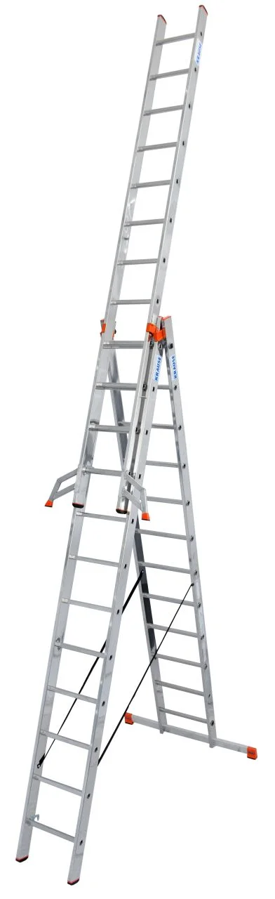"TRIBILO" SPROSSEN-VIELZWECKLEITER, DREITEILIG 3x12 SPROSSEN