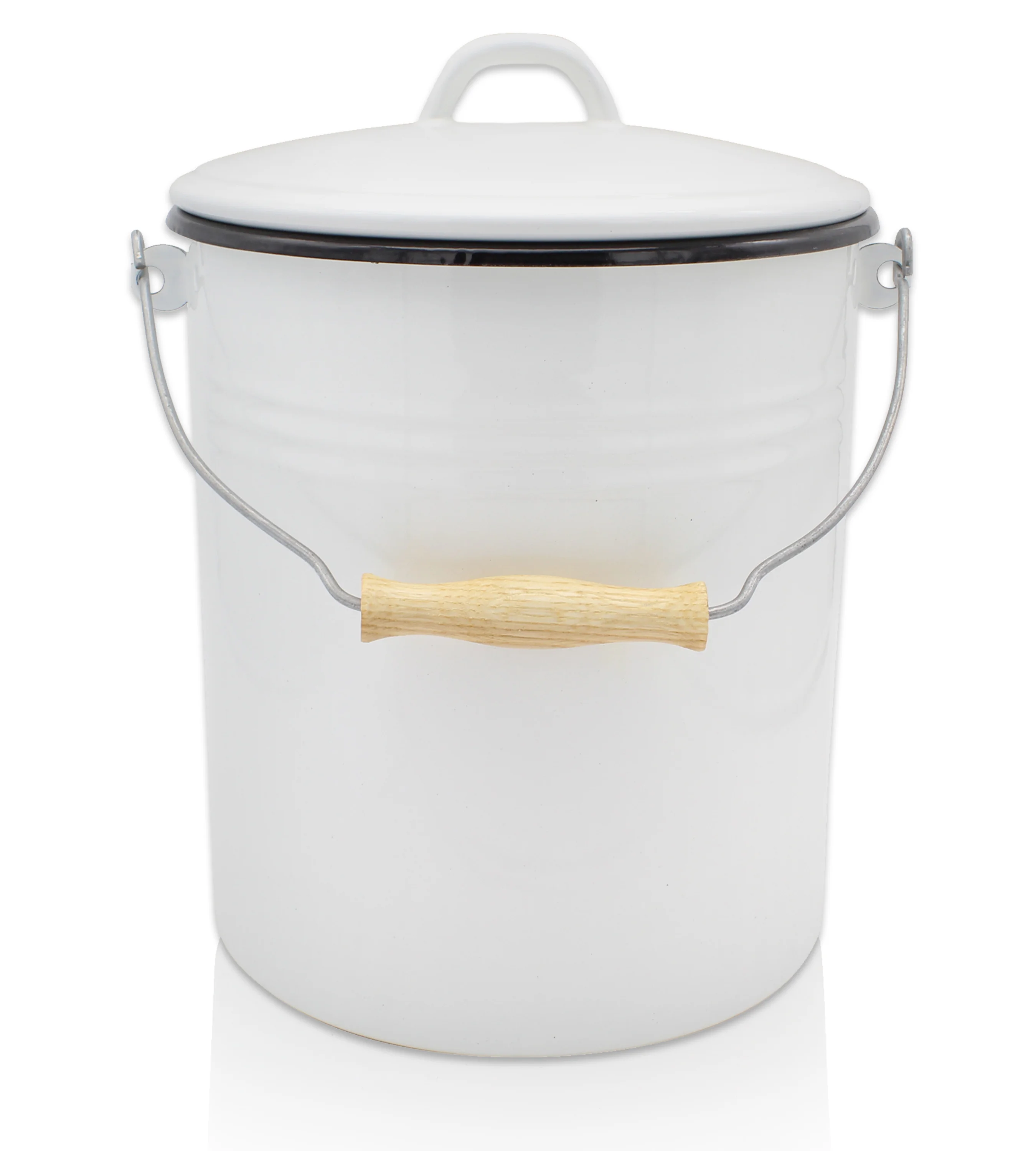 Mülleimer weiß mit Deckel 10 L