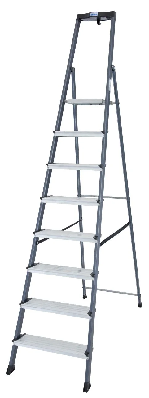 „SECURO“ STUFEN-STEHLEITER ELOXIERT 8 STUFEN