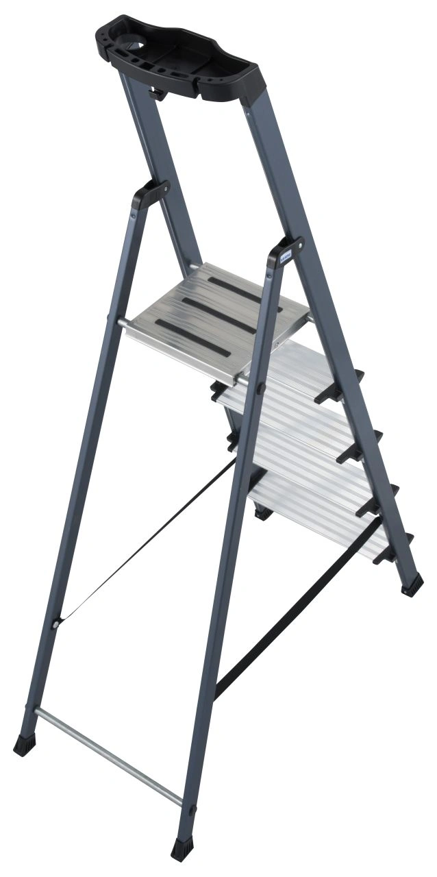 „SECURO“ STUFEN-STEHLEITER ELOXIERT 5 STUFEN