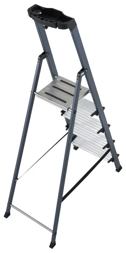 "„SECURO“ STUFEN-STEHLEITER ELOXIERT 5 STUFEN image"