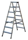 Alu Stufen Doppelleiter 2 x 7 Stufen