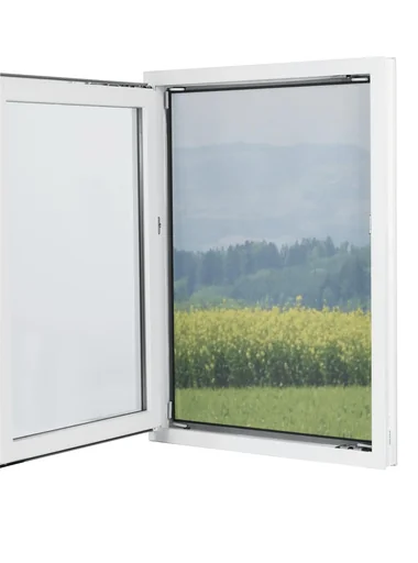"Moskitonetz für Fenster „Magic Klick“, mit Magnetbefestigung, luftdurchlässig und halbtransparent, 150 x 130 cm, Schwarz image"