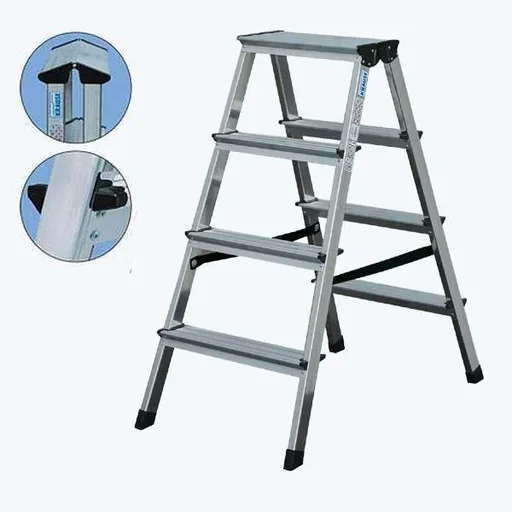 "Alu Stufen Doppelleiter 2 x 4 Stufen image"