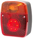 Schlussleuchte mit LED Glühlampe für Anhänger und Zugfahrzeuge, l/r