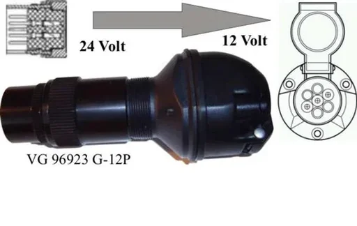 "Spannungsreduzierer für Nato Fahrzeuge 24 Volt - 12 Volt image"