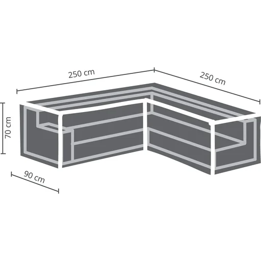 "schutzhülle für l-förmiges lounge-set - 250 cm image"