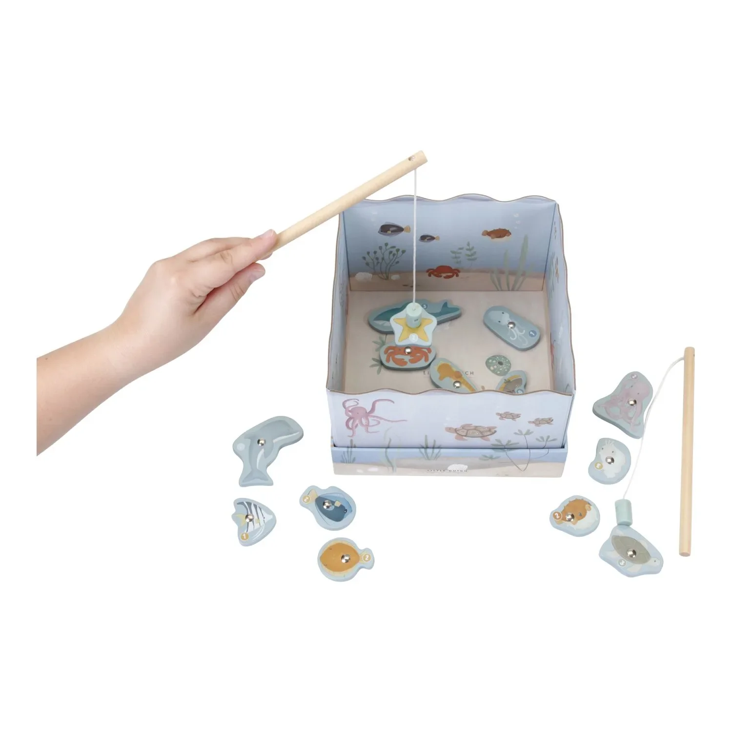 "Little Dutch Angelspiel - Magnetisches Holzspielzeug für Kinder - Feinmotorik & Konzentration fördern image"
