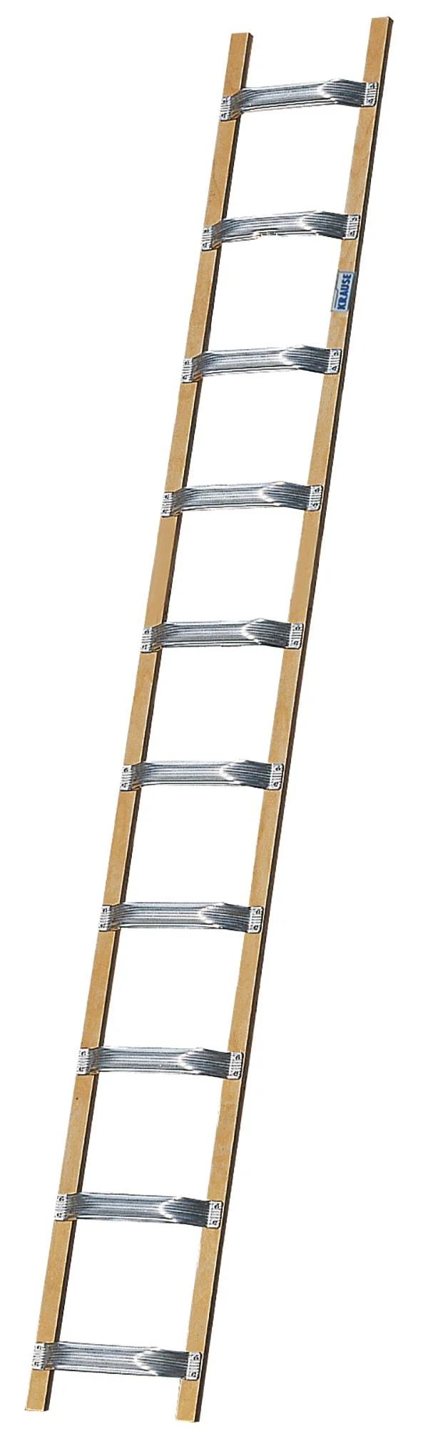 Dachleiter, 16 Sprossen, Alu/ Holz - Breite 37 cm, Länge 450 cm