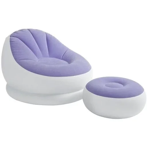 "aufblasbare Sessel mit Ottomane lila image"