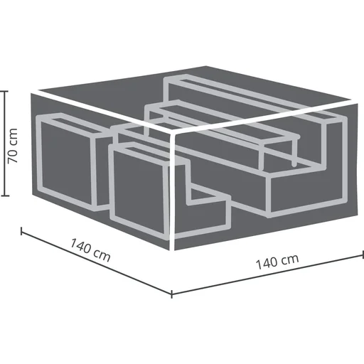 "Gartenmöbelabdeckung 140 x 140 x 70 cm, wasserdicht, UV-beständig, Outdoor-Terrassenabdeckung, langlebiger Allwetter-Schutz für kleine Sitzgruppen image"