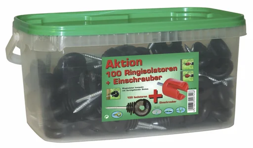 "Ringisolator "Kompakt", 100 Stück im Eimer inklusive Einschraubhilfe image"