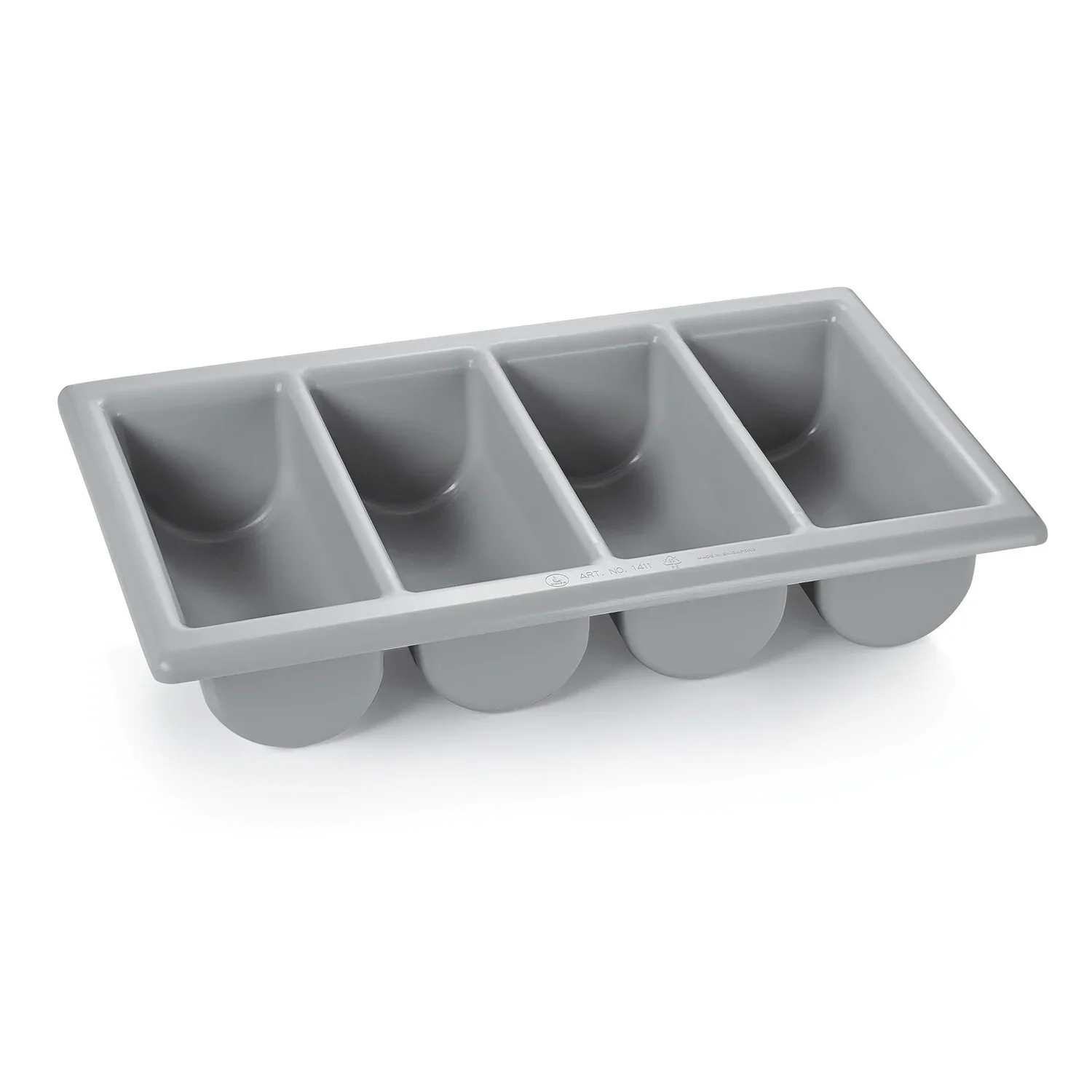 Besteckkasten, Besteckeinsatz, Besteckbox - (53 x 32,5 x 10cm): 4 Fächer, stapel