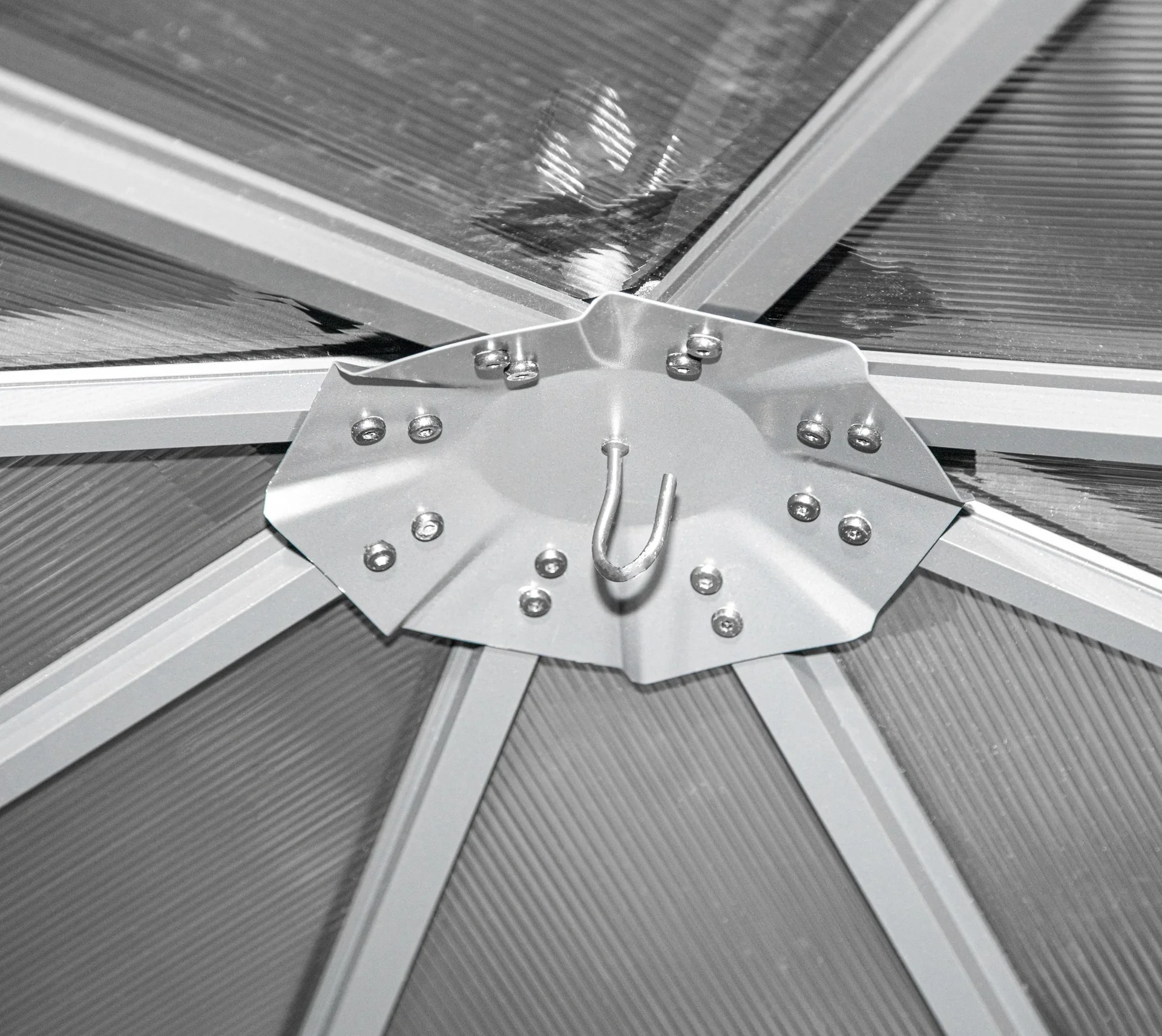 Aluminium Pavillon Verona, 10 x 14, Farbe anthrazit mit HardTop