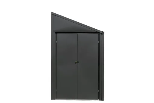 "Metallgerätehaus, Anlehnhaus grau, 203x124x208 cm image"